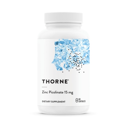 Thorne Research, Пиколинат Цинка 15 мг, Zinc Picolinate 15 mg, 60 капсул