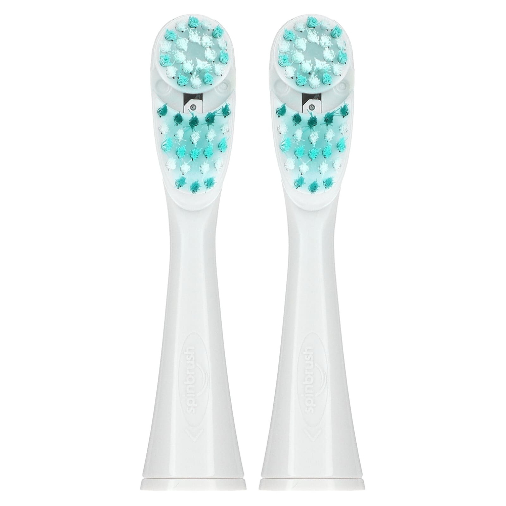 Spinbrush, Pro Whiten, сменные насадки, мягкая щетина, от 3 лет, 2 насадки