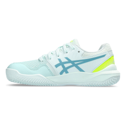 Детские теннисные кроссовки ASICS Gel-Resolution 9 GS Clay Court Shoe Kids - White, Turquoise
