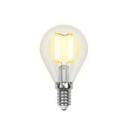 LED-G45-5W-NW-E14-CL-DIM GLA01TR Лампа светодиодная диммируемая. Форма шар. прозрачная. Серия Air. Белый свет 4000K. Картон. ТМ Uniel