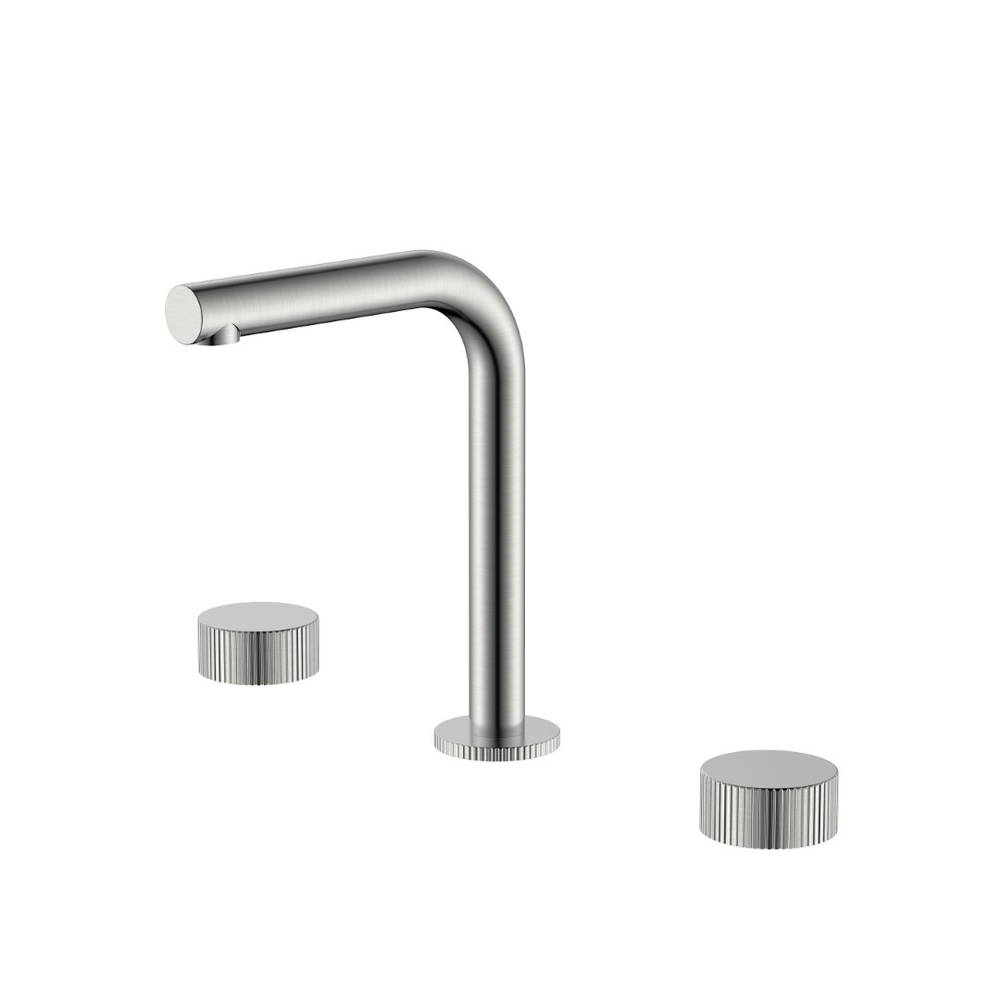 Смеситель на столешницу STICK LINEA на 3 отв. Nickel Brush