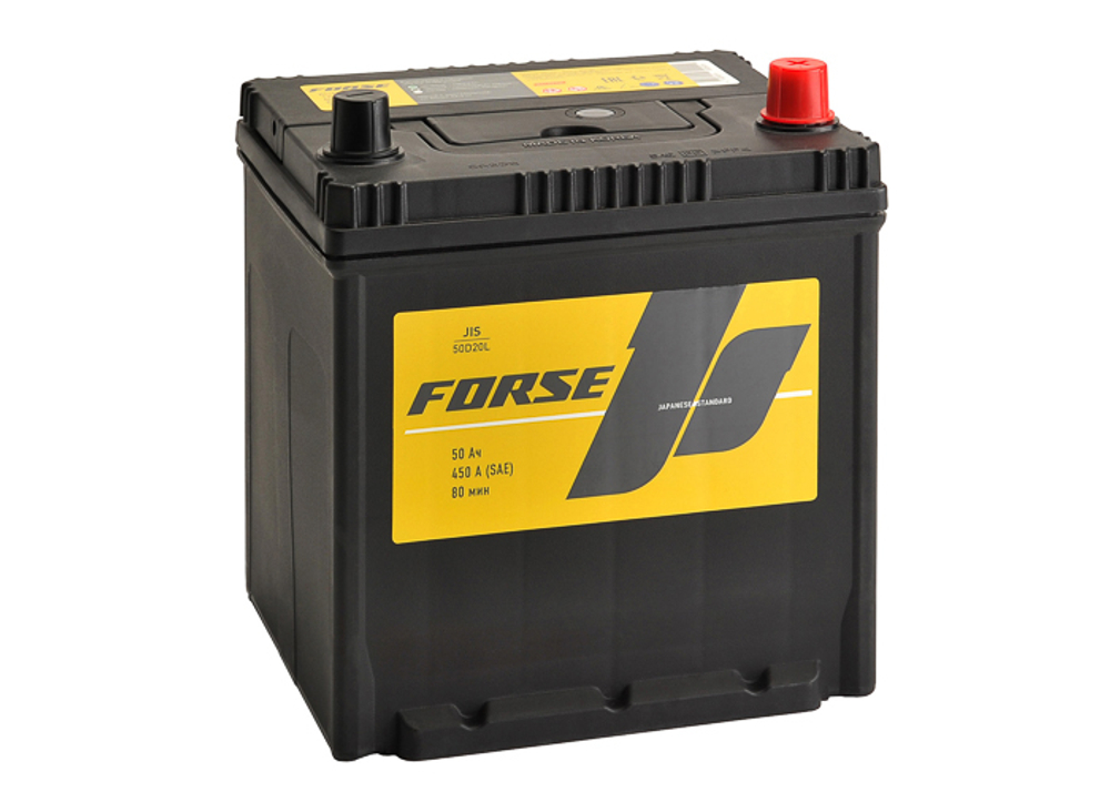 Аккумулятор 6СТ-50 VL,(0) о.п., R+, FORSE (JIS)