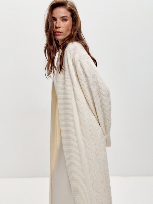 Кардиган с косами