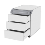 Тумба Дэми на колёсиках с 3 ящиками и органайзером для канцелярии (ТУВ.08)