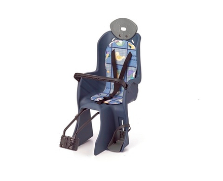 Кресло детское задн., креп.за подс. трубу, быстросъемное max 22кг, рег. ног, рук-ка , пластик, сер.
