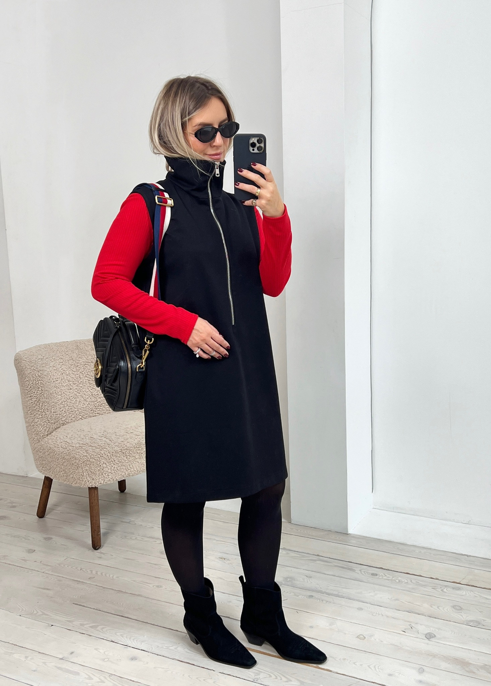 Сарафан поло черный