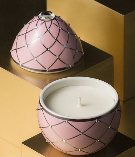 Rose silver stripes, свеча Bois de Russie, Ladenac Milano