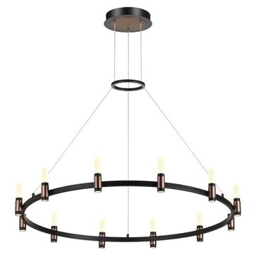 Люстра светодиодная подвесная 5009/48L матовый черный Candel Odeon Light
