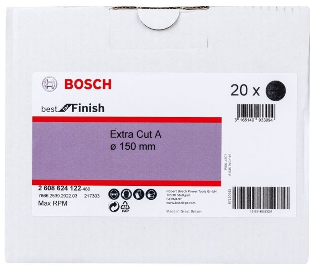 Шлифкруг 150 мм BOSCH Best for Finish Extra Cut A мм