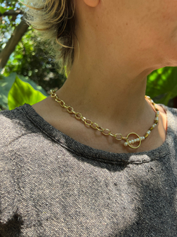 Ожерелье. Соединение, Жемчуг и Гематин