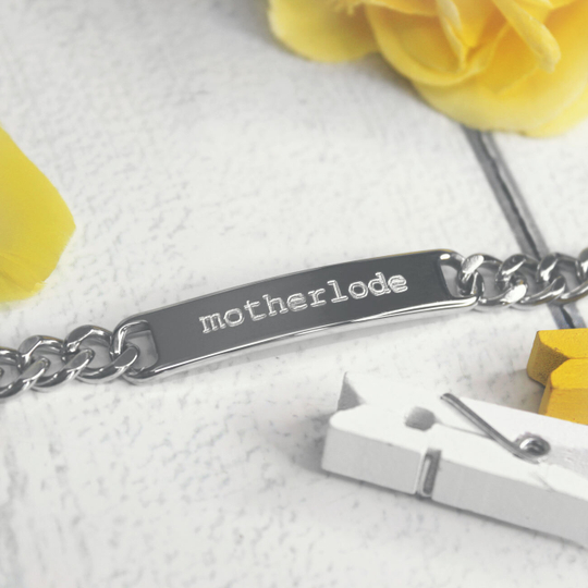 Узкий стальной браслет Slim с гравировкой на заказ (титановая сталь)