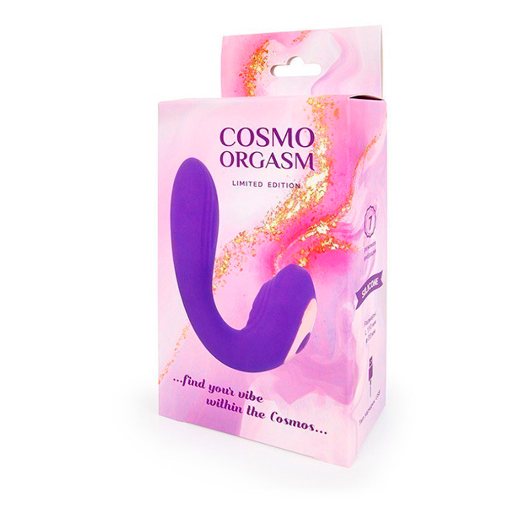 Фиолетовый вибромассажер 18см Bior Toys Cosmo Orgasm CSM-23164