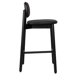 Стул барный с обивкой Saga, рогожка, темно-серый