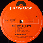 Jimi Hendrix ‎– The Cry Of Love (Скандинавия 1971г.) Т