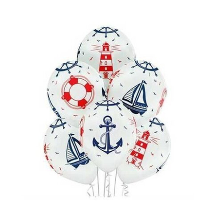 Воздушные шары с рисунком "Морская" 36 см