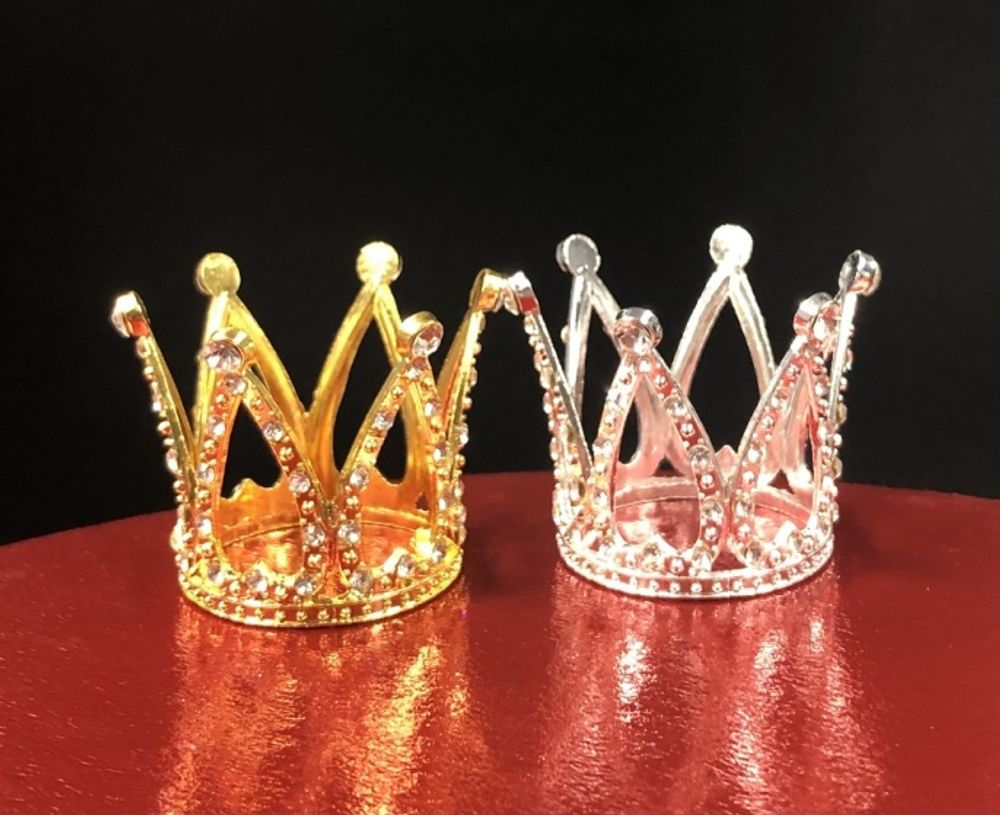 Корона принцессы М 3*3,5см Серебро, металл