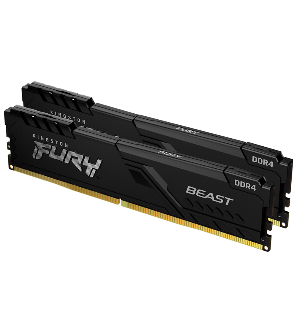 Оперативная память Kingston 32GB 3200MHz DDR4 CL16 DIMM (Kit of 2) 1Gx8 FURY Beast Black
