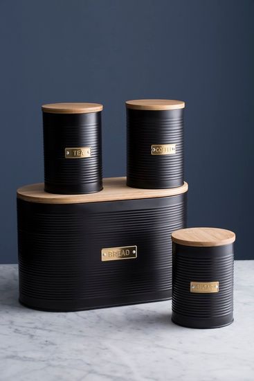 Емкость для хранения чая otto черная 1,4 л