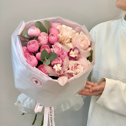 «Pink fresh букет из и орхидей