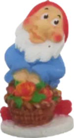 Свеча «Гном с корзиной цветов» 10,5*7,5*5,5 см