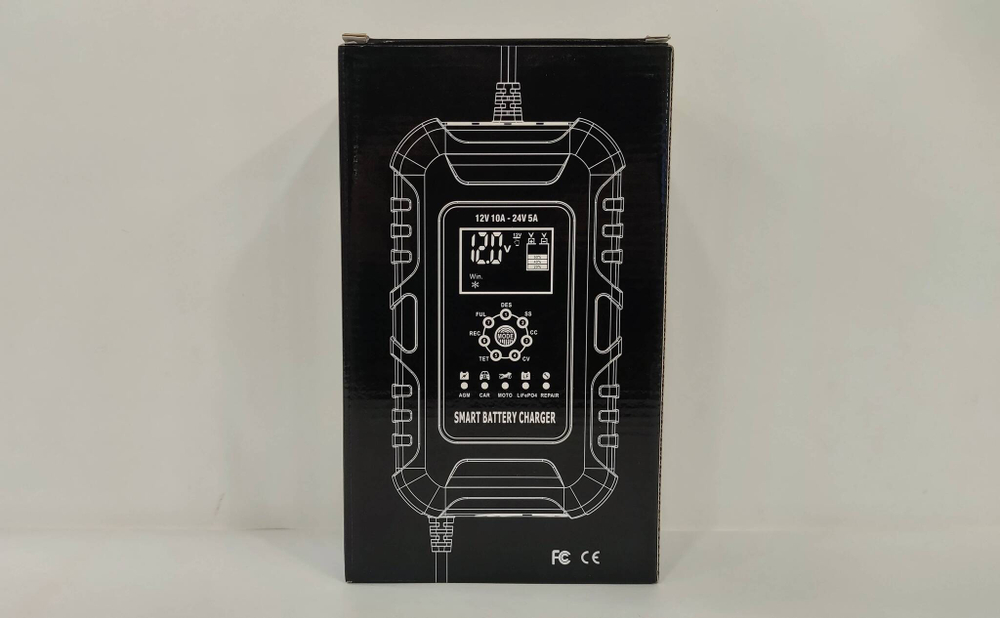Foxsur FBC122410D Зарядное устройство для кислотных аккумуляторов Foxsur FBC122410D 12-24V