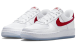 Кроссовки Nike Air Force 1 Low Satin "White Red" (Женская размерная сетка)