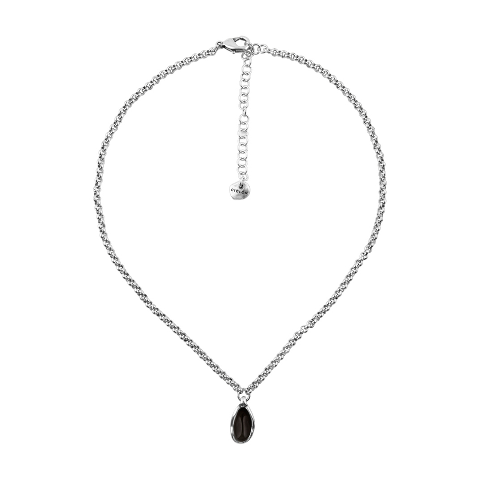 Колье Ciclon с муранским стеклом и серебряным покрытием B182856-01 BW/S