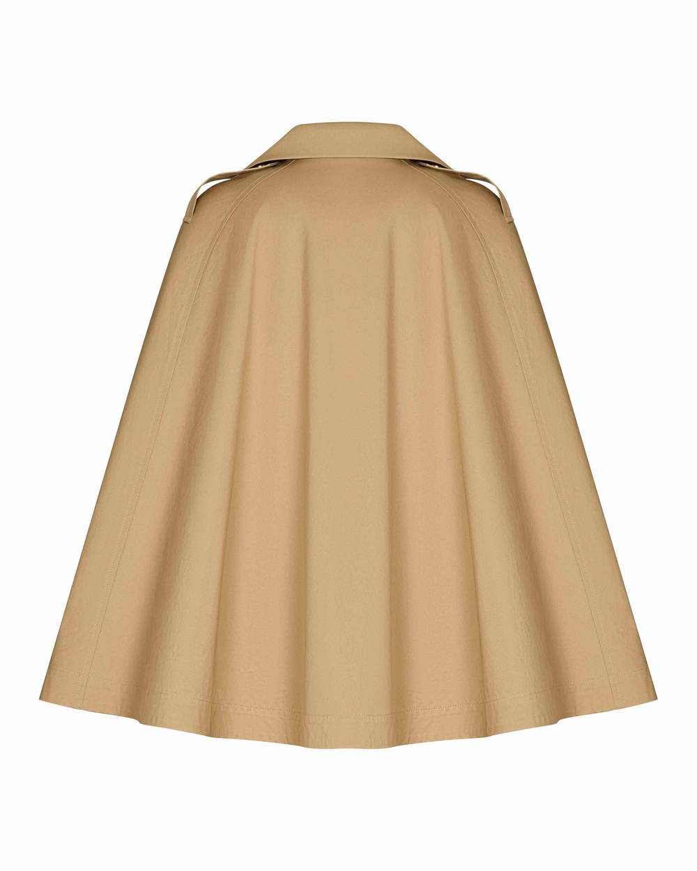 Тренч мини с кейпом из плащевки