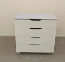 Пеленальный комод ИНКАНТО-ЮГ ,белый, белый\дуб, серый