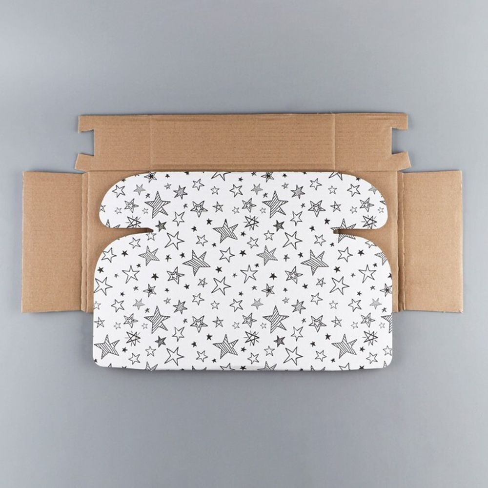 Коробка сборная «Звёзды», белый, 27 х 21 х 9 см