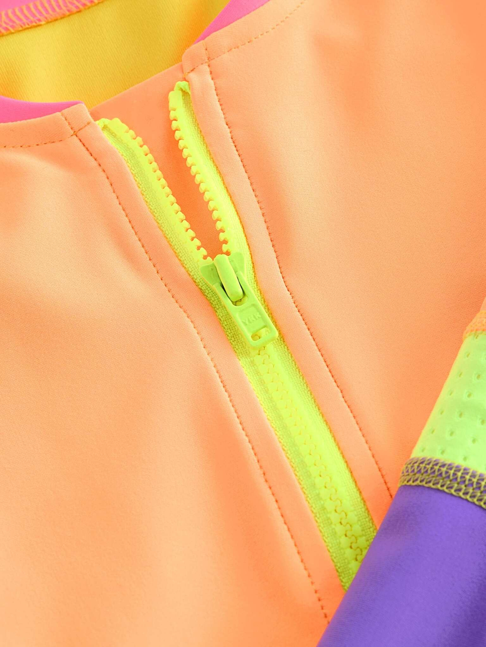 Купальник слитный на молнии для девочки Next 596-344, Оранжевый