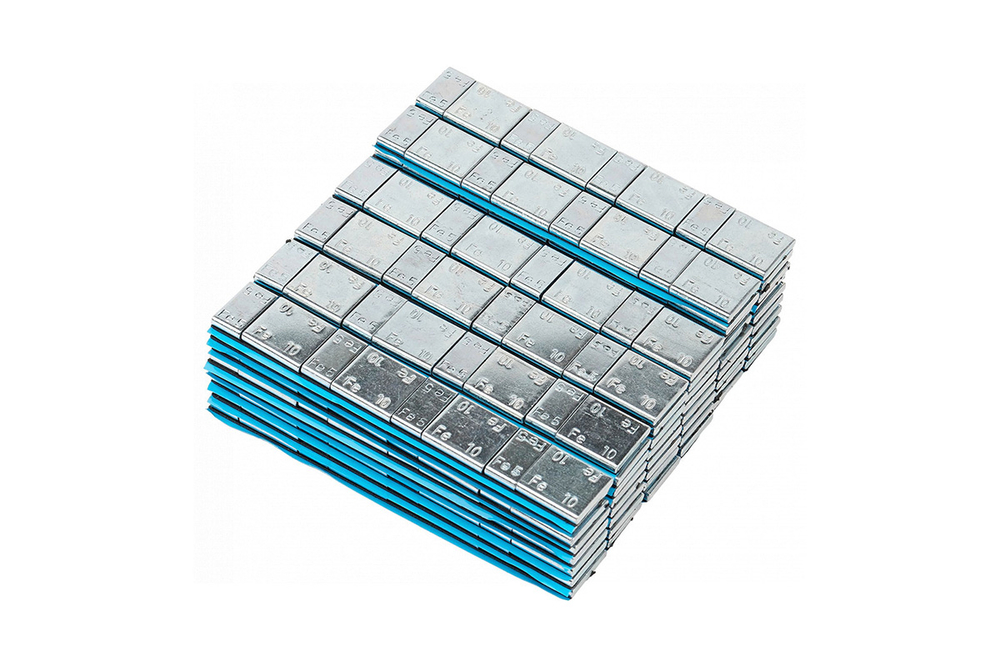 NORDBERG (W510FS2) Грузики самоклеящиеся (4х5+4х10 г) Fe квадратные L=12 см, 50 лент