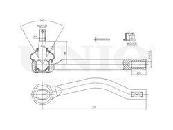 Наконечник рулевой правый UNIO SSP-10011
