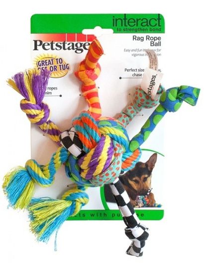 Petstages игрушка для собак Rag Rope Ball Мячик из канатов, 18-21 см