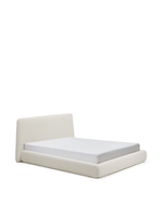 Кровать Martina со съемным чехлом из шенилла цвета экрю 160 x 200