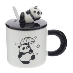 GAEM Кружка с крышкой и ложкой, 350 мл, L13 W9 H13 см