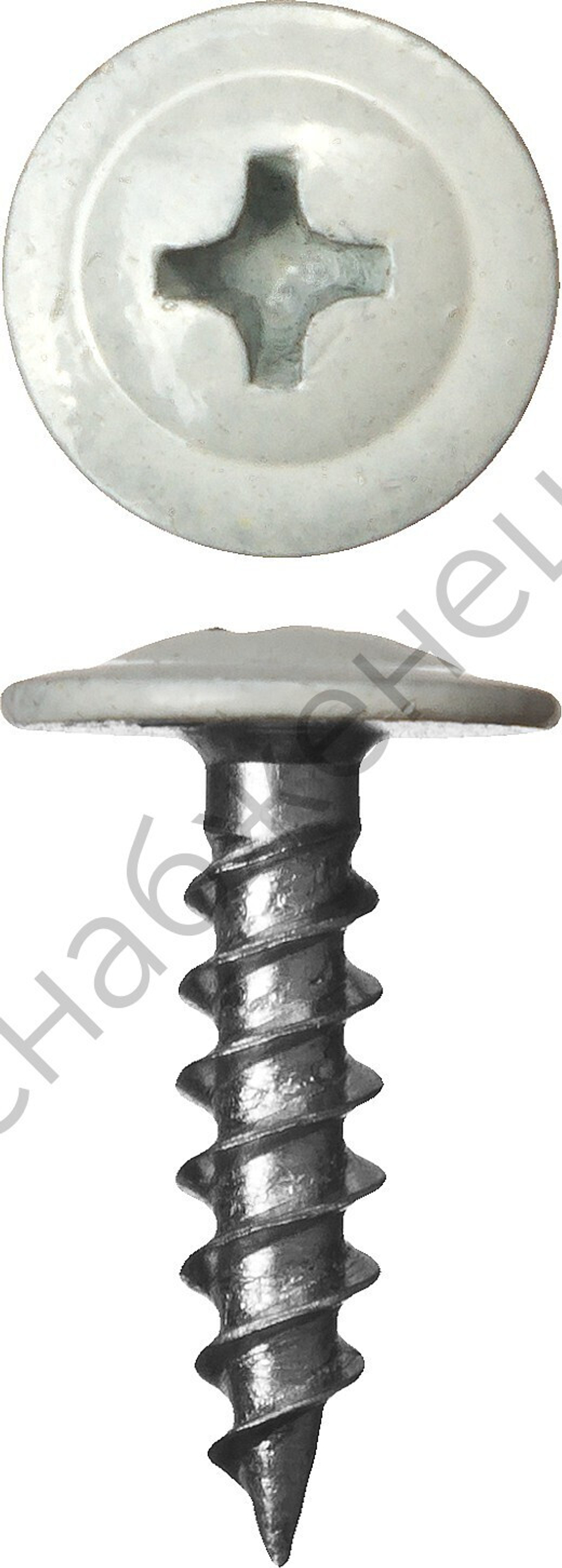 ЗУБР ПШМ 9003 25 х 4.2 мм, белый, саморез с пресс-шайбой, 400 шт (300191-42-025-9003)