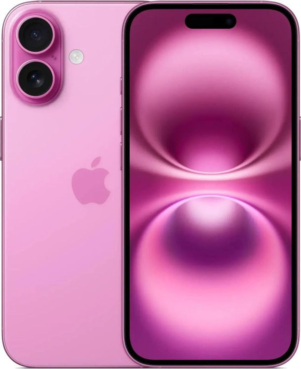 6.1" Смартфон Apple iPhone 16 256Gb,  A3287,  NFC,  OLED,  60Гц,  розовый