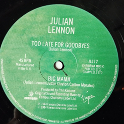 Винтажная виниловая пластинка LP Julian Lennon Too Late For Goodbyes (UK 1984) Maxi Single 45 RPM