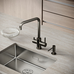 Смеситель для кухни Sancos Vela с краном для фильтра, вороненая сталь, SC4013GG