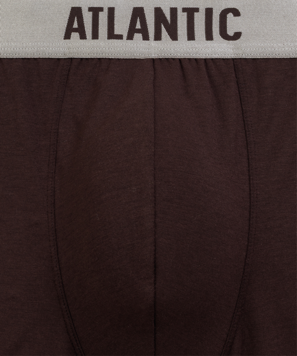 Мужские трусы шорты Atlantic, 1 шт. в уп., пима хлопок, коричневые, MH-1203