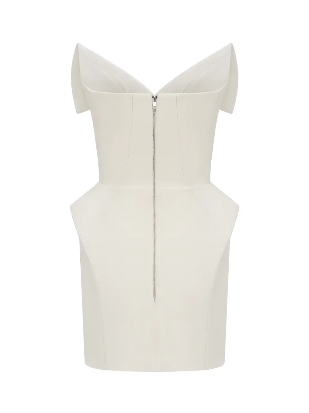 Платье с лацканами, Белое