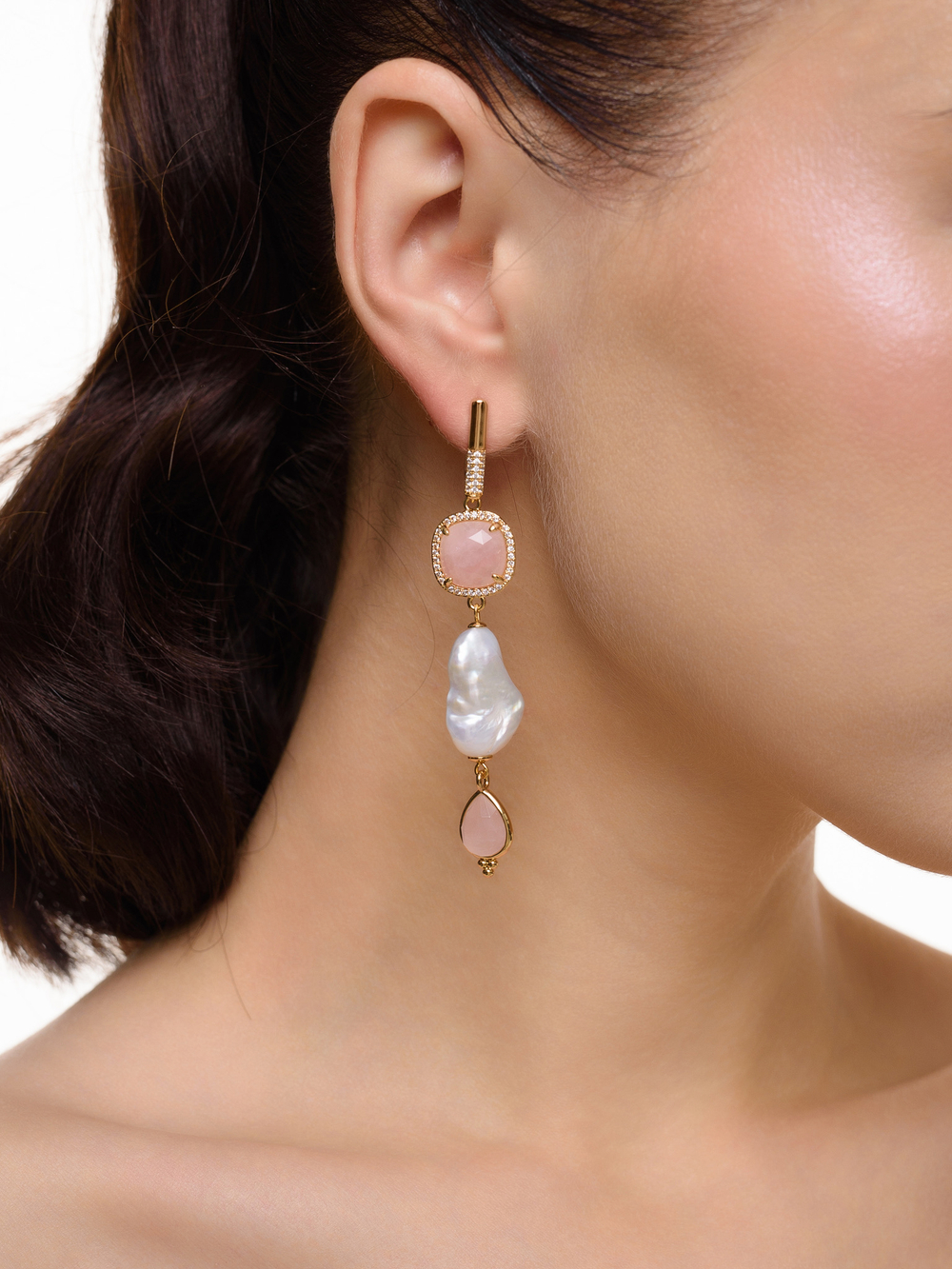 Серьги "Royal stick drop" Gold