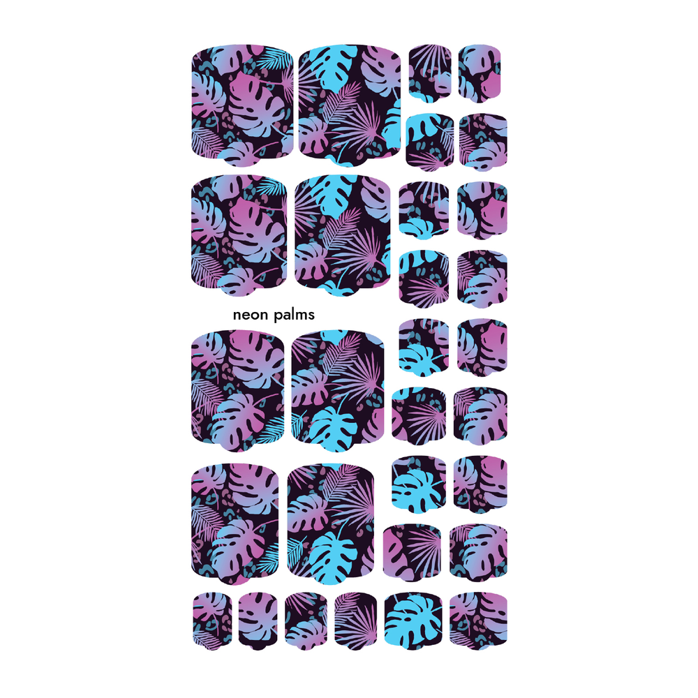 Плёнки для педикюра by provocative nails neon palms