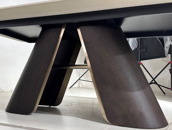 Стол SELTA 200 Белый мрамор CA071, керамика / Дуб/Золотой