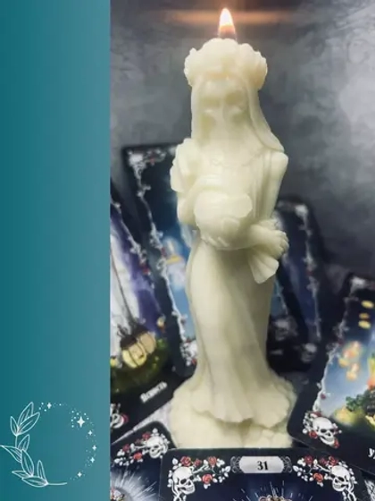 Свеча "Санта Муэрте в белом одеянии"