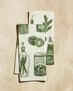 ZARA HOME КУХОННОЕ ПОЛОТЕНЦЕ С ПРИНТОМ (НАБОР ИЗ 2 ШТ.),