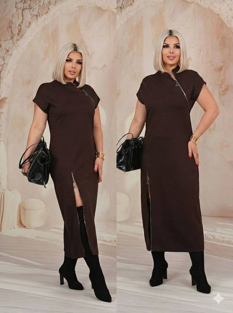 Платье с разрезом УК-1405 Фабрика Моды