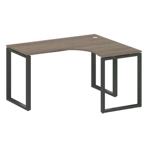 Metal System Стол криволинейный правый на О-образном м/к БО.СА-3 (R) Вяз Благородный/Металл Антрацит