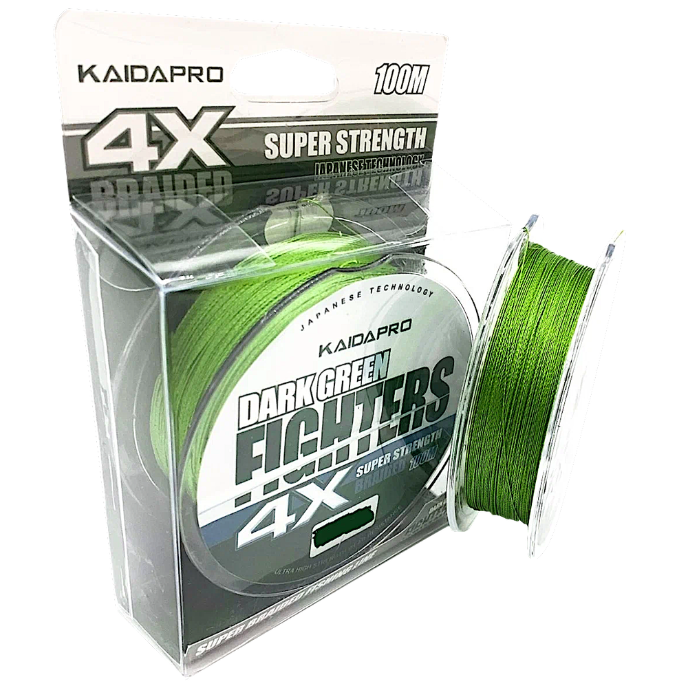 Шнур Kaida Fighters 4X PX402-25 100м 0.25мм 19.92кг Dark Green